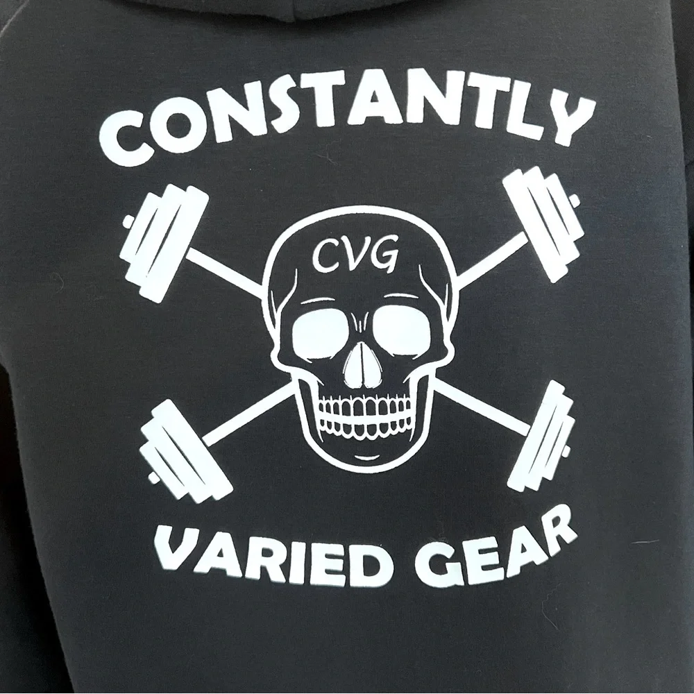 Constantly Varied Gear CVG Hooded Skull & Crossbones Jacket, size small - Picture 7 of 9